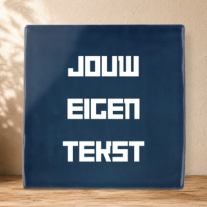 Ontwerp je eigen tegel - Marineblauw - Rustiek Glans